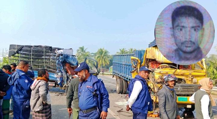 পিকআপ ও ট্রাকের মুখোমুখি সংঘর্ষে নড়াইলে পিকআপ চালক নিহত